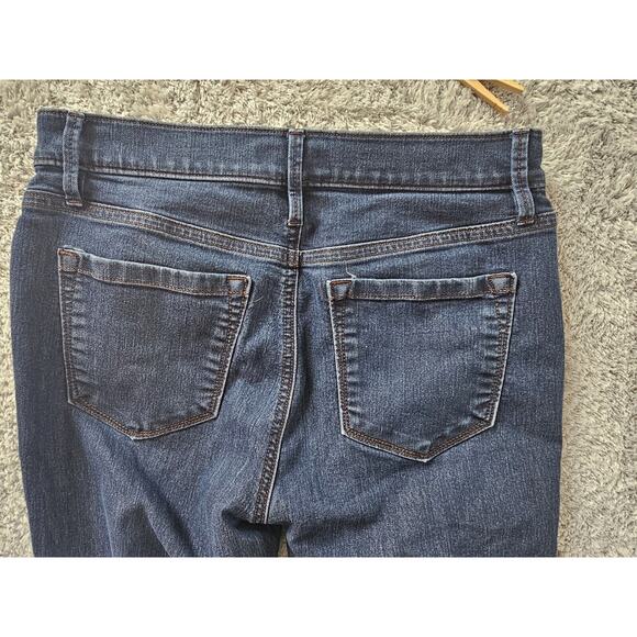 LOFT Women's Blue Denim‎ Dark Wash Modern High Waist Skinny Leg Jeans Sz 4 27 - Picture 3 of 3